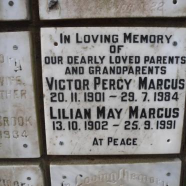 MARCUS Victor Percy 1901-1984 &amp; Lilian May 1902-1991