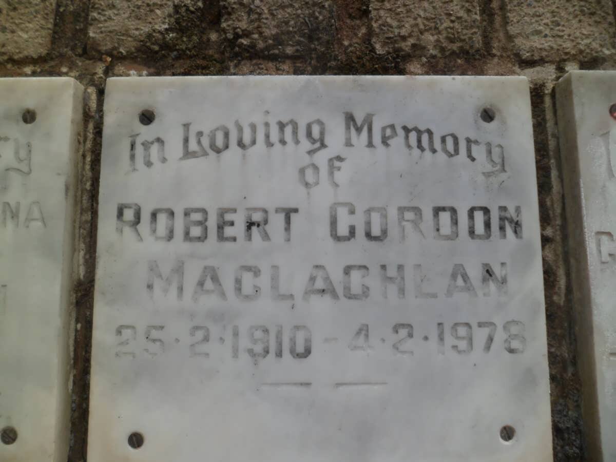 MACLACHLAN Robert Gordon 1910-1978