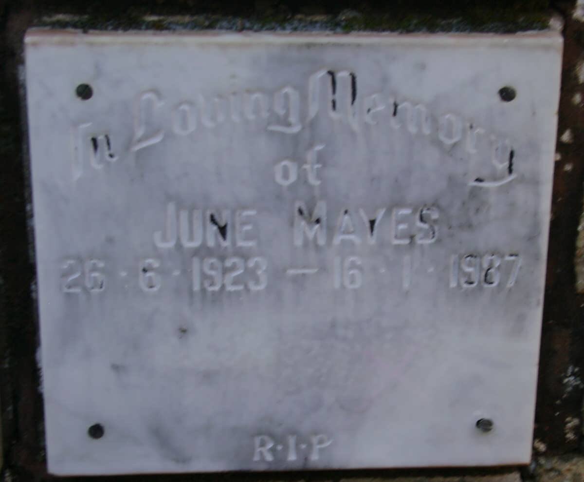 MAYES June 1923-1987