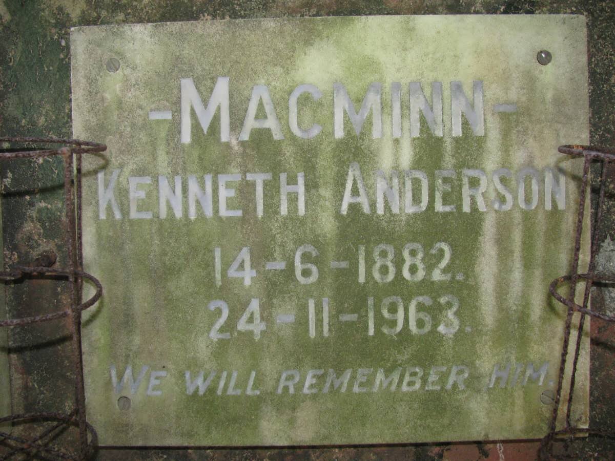 MACMINN Kenneth Anderson 1882-1963