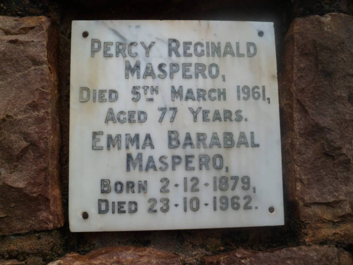 MASPERO Percy Reginald -1961 &amp; Emma Barabal 1879-1962