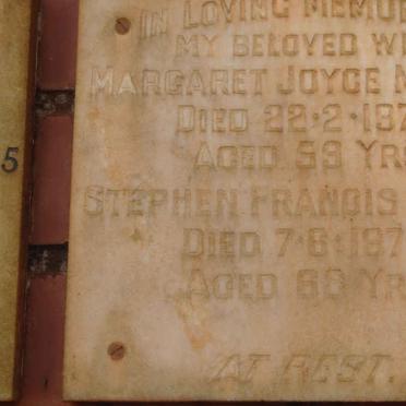 MANDY Stephen Francis -1976 &amp; Margaret Joyce -1975