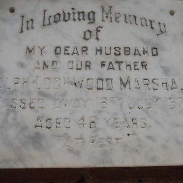 MARSHALL Ralph Lockwood -1971