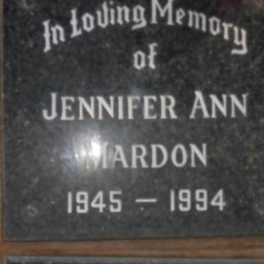 MARDON Jennifer Ann 1945-1994