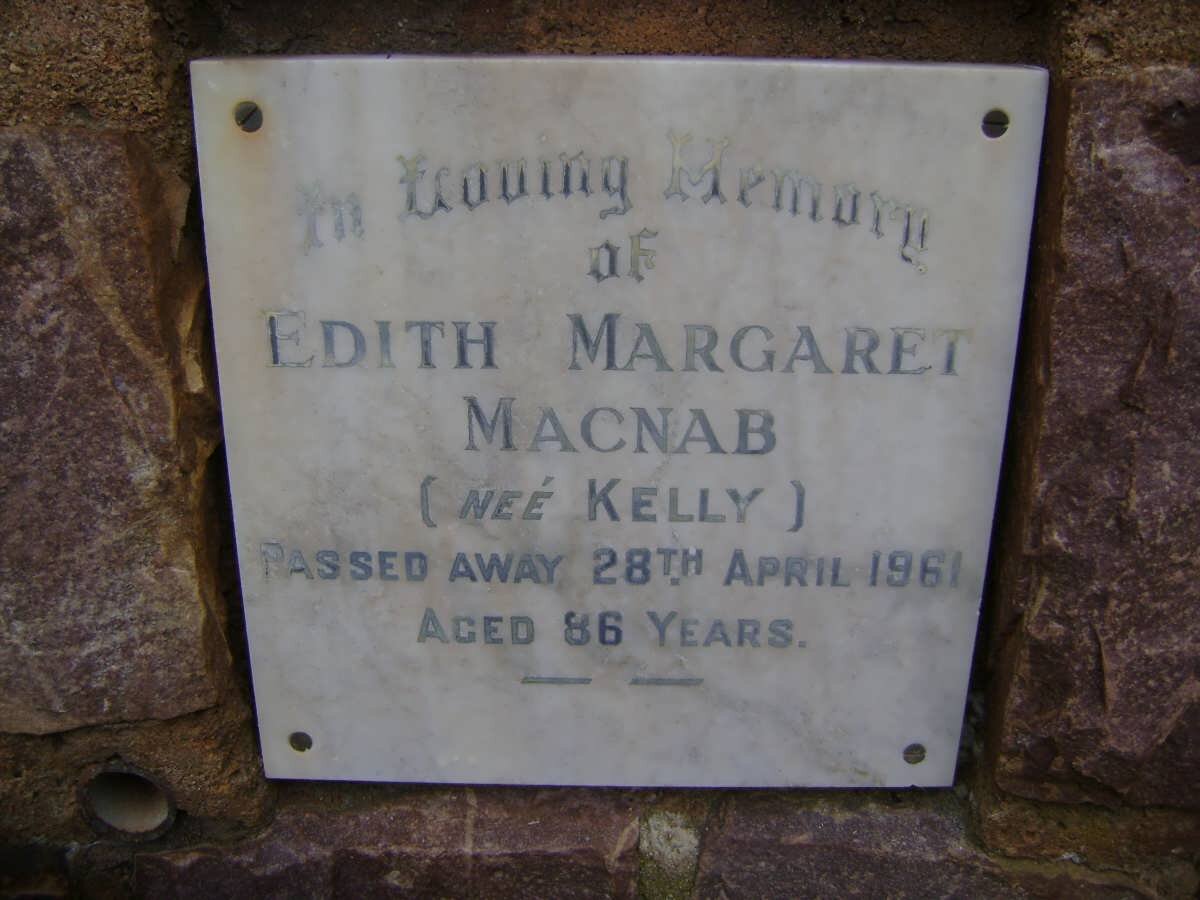 MACNAB Edith Margaret nee KELLY -1961