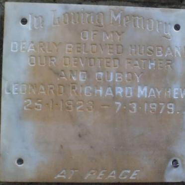 MAYHEW Leonard Richard 1923-1979