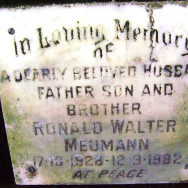 MEUMANN Ronald Walter 1928-1982