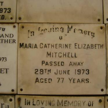 MITCHELL Maria Catherine Elizabeth -1973