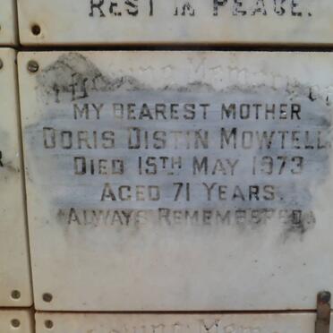 MOWTELL Doris Distin -1973