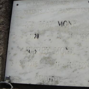 MONK Aubrey 1916-1994 &amp; Eva May 1920-1987
