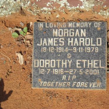 MORGAN James Harold 1914-1978 &amp; Dorothy Ethel 1916-2001