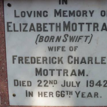 MOTTRAM  Elizabeth SWIFT -1942