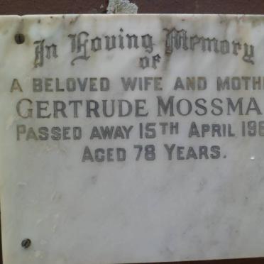 MOSSMAN Gertrude -1969