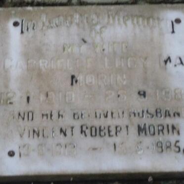 MORIN Vincent Robert 1913-1985 &amp; Gabrielle Lucy May 1910-1982