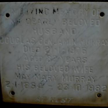 MURRAY Douglas Benjamin -1976 &amp; May Mary 1894-1982
