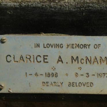 McNAMARA Clarice A. 1898-1973
