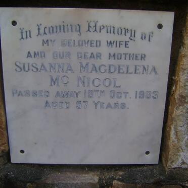 Mc NICOL Susanna Magdalena -1963