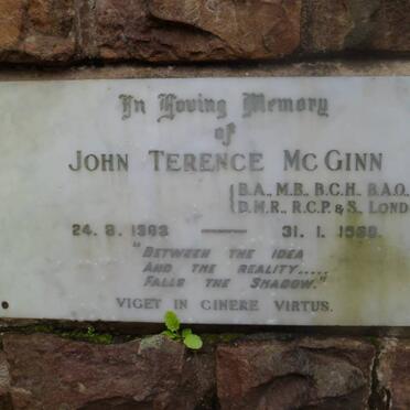 MC GINN John Terence 1903-1960