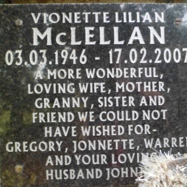 McLELLAN Vionette Lilian 1946-2007