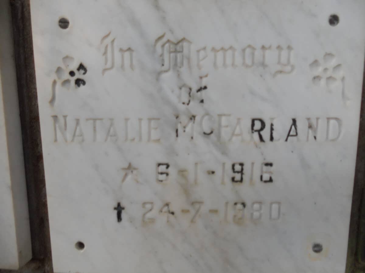 McFARLAND Natalie 1916-1980