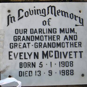 McDIVETT Evelyn 1908-1988