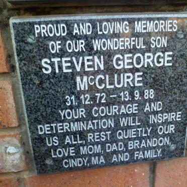 McCLURE Steven George 1972-1988