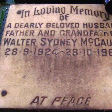 McCAULEY Walter Sydney 1924-1983