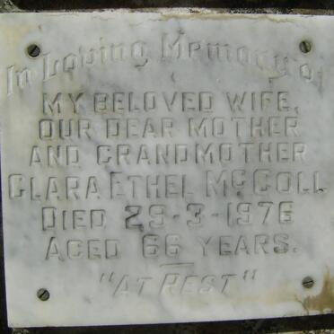 McCOLL Clara Ethel -1976