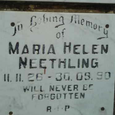 NEETHLING Maria Helen 1926-1990