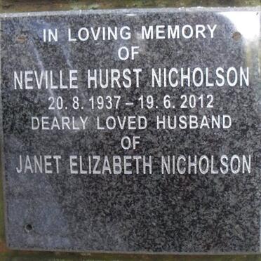 NICHOLSON Neville Hurst 1937-2012