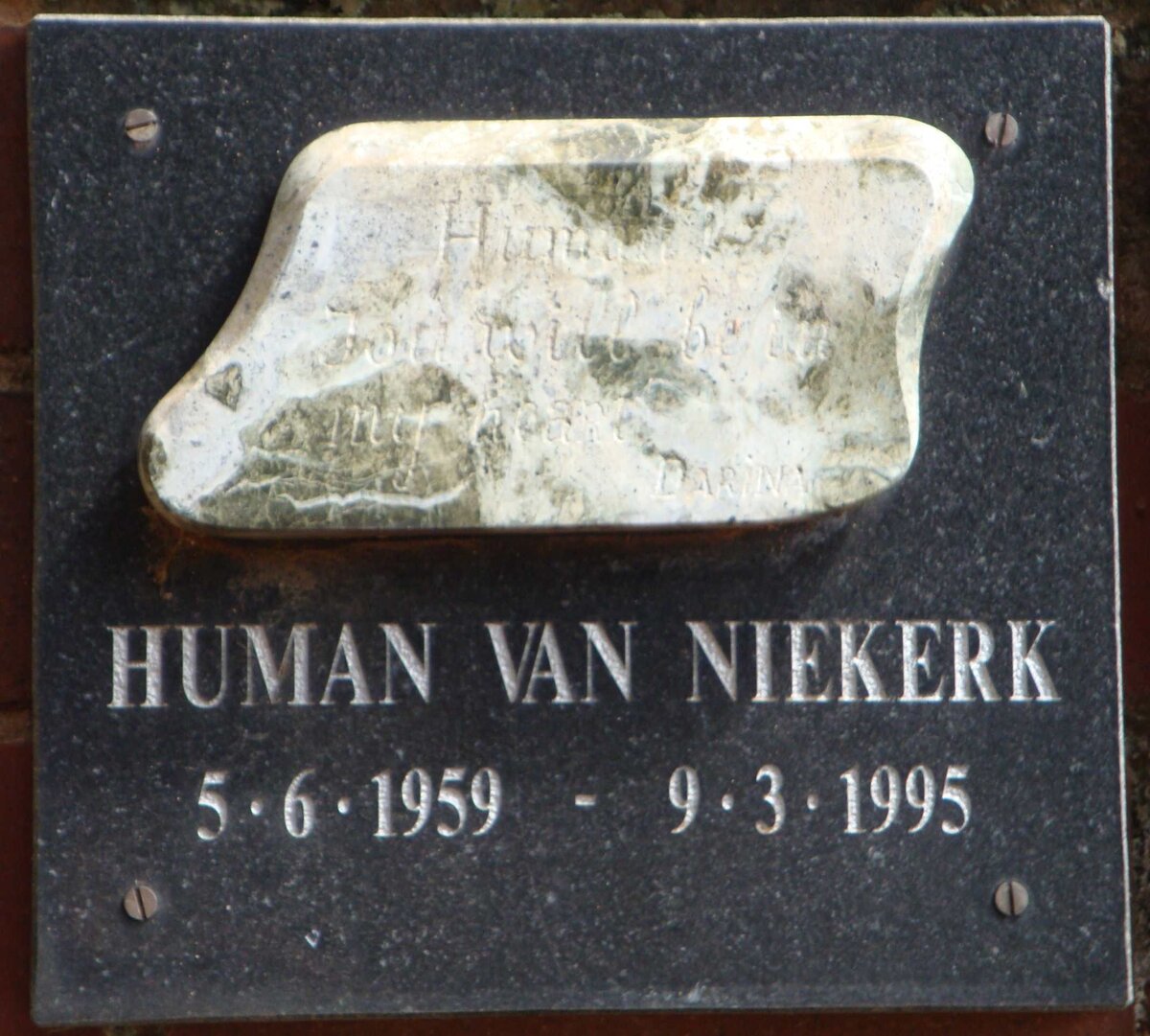 NIEKERK Human, van 1959-1995