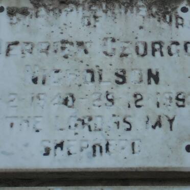 NICHOLSON Derrick George 1940-1993