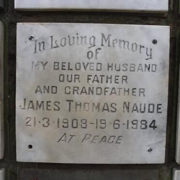 NAUDE James Thomas 1908-1984