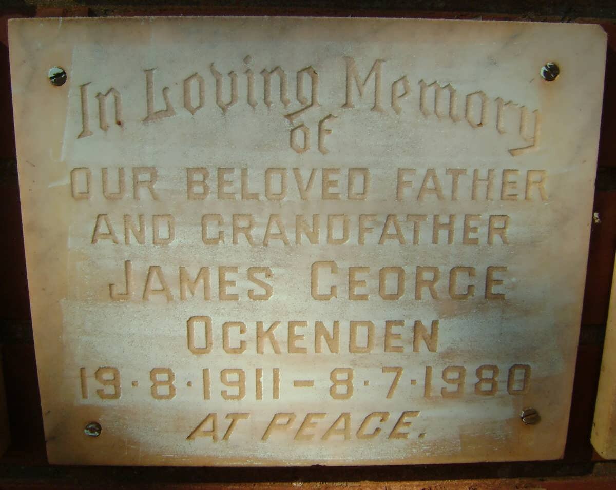OCKENDEN James George 1911-1980
