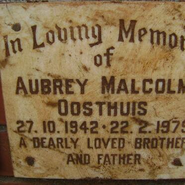 OOSTHUIS Aubrey Malcolm 1942-1979