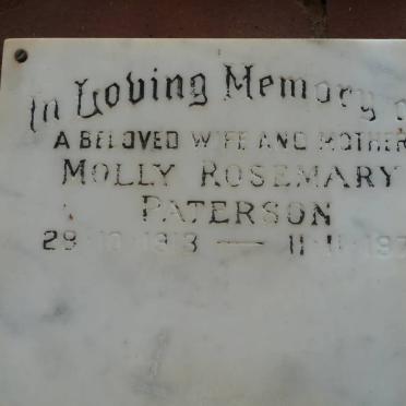 PATERSON Molly Rosemary 1913-1971