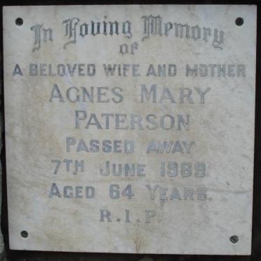 PATERSON Agnes Mary -1969