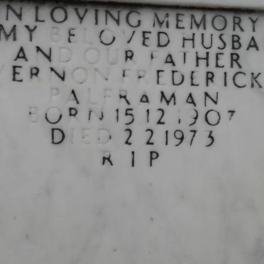 PALFRAMAN Vernon Frederick 1907-1973