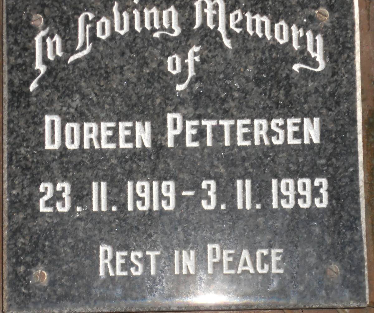 PETTERSEN Doreen 1919-1993