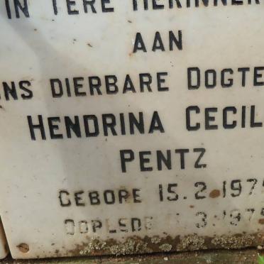PENTZ Hendrina Cecilia 1975-1975