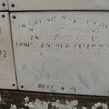 PETERSEN Ernest Andrew 1898-1972
