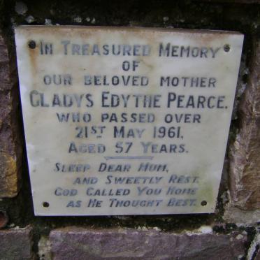 PEARCE Gladys Edythe -1961