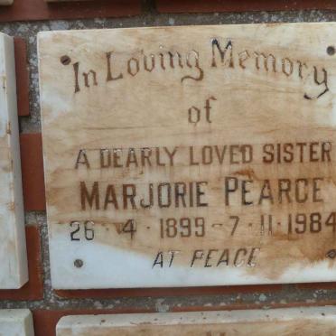PEARCE Marjorie 1899-1984