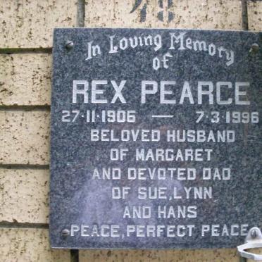 PEARCE Rex 1906-1996