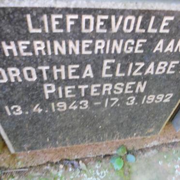 PIETERSEN Dorothea Elizabeth 1943-1992