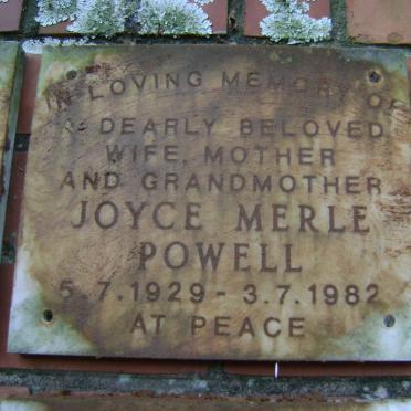 POWELL Joyce Merle 1929-1982