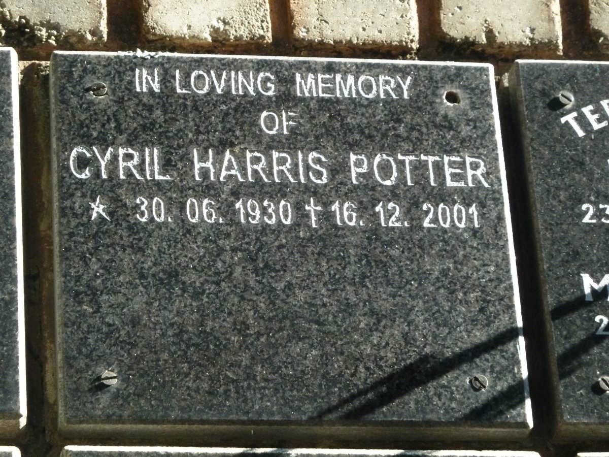 POTTER Cyril Harris 1930-2001