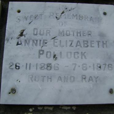 POLLOCK Annie Elizabeth 1896-1976