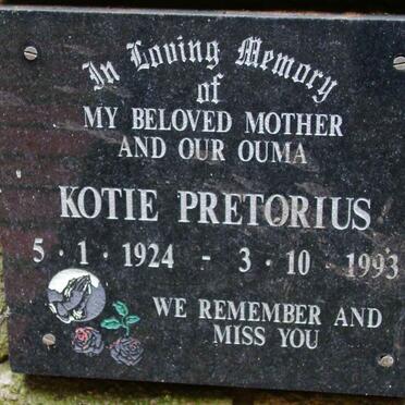 PRETORIUS Kotie 1924-1993
