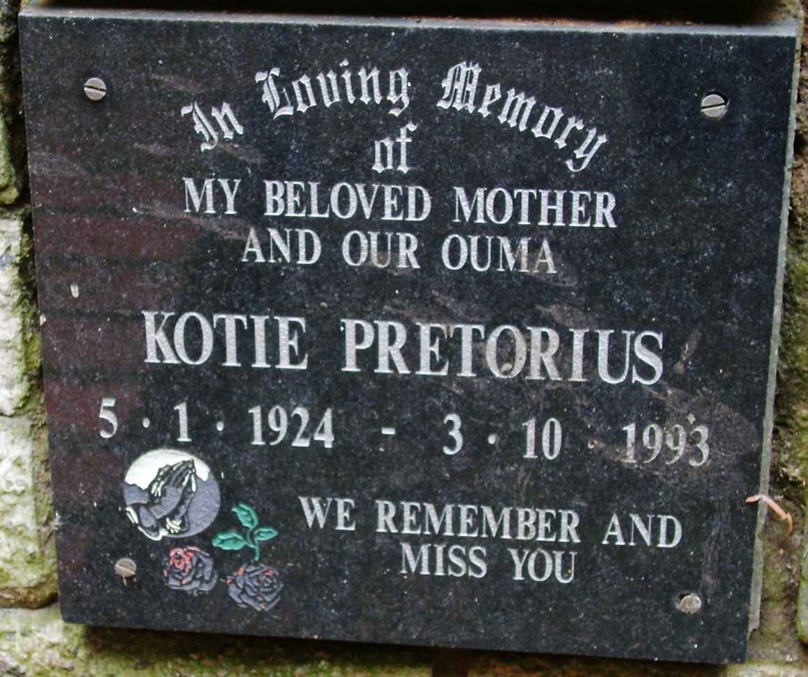 PRETORIUS Kotie 1924-1993